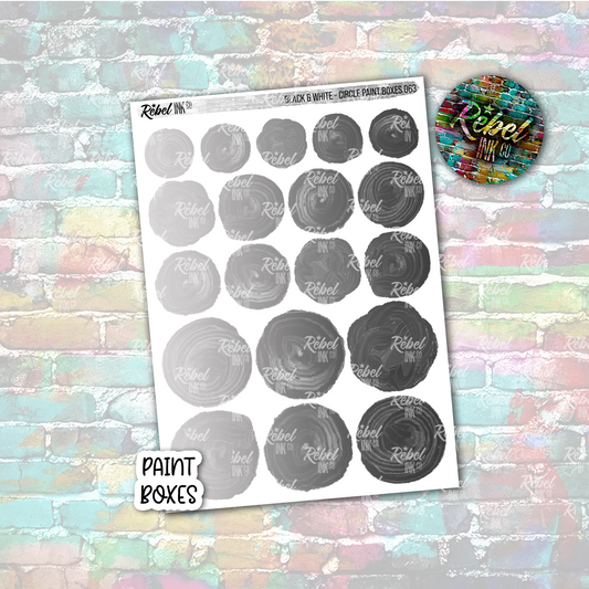 Black & White - Paint Circle Boxes