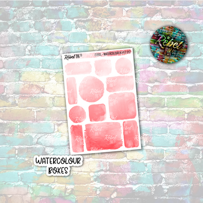 Coral - Watercolour Boxes Multi