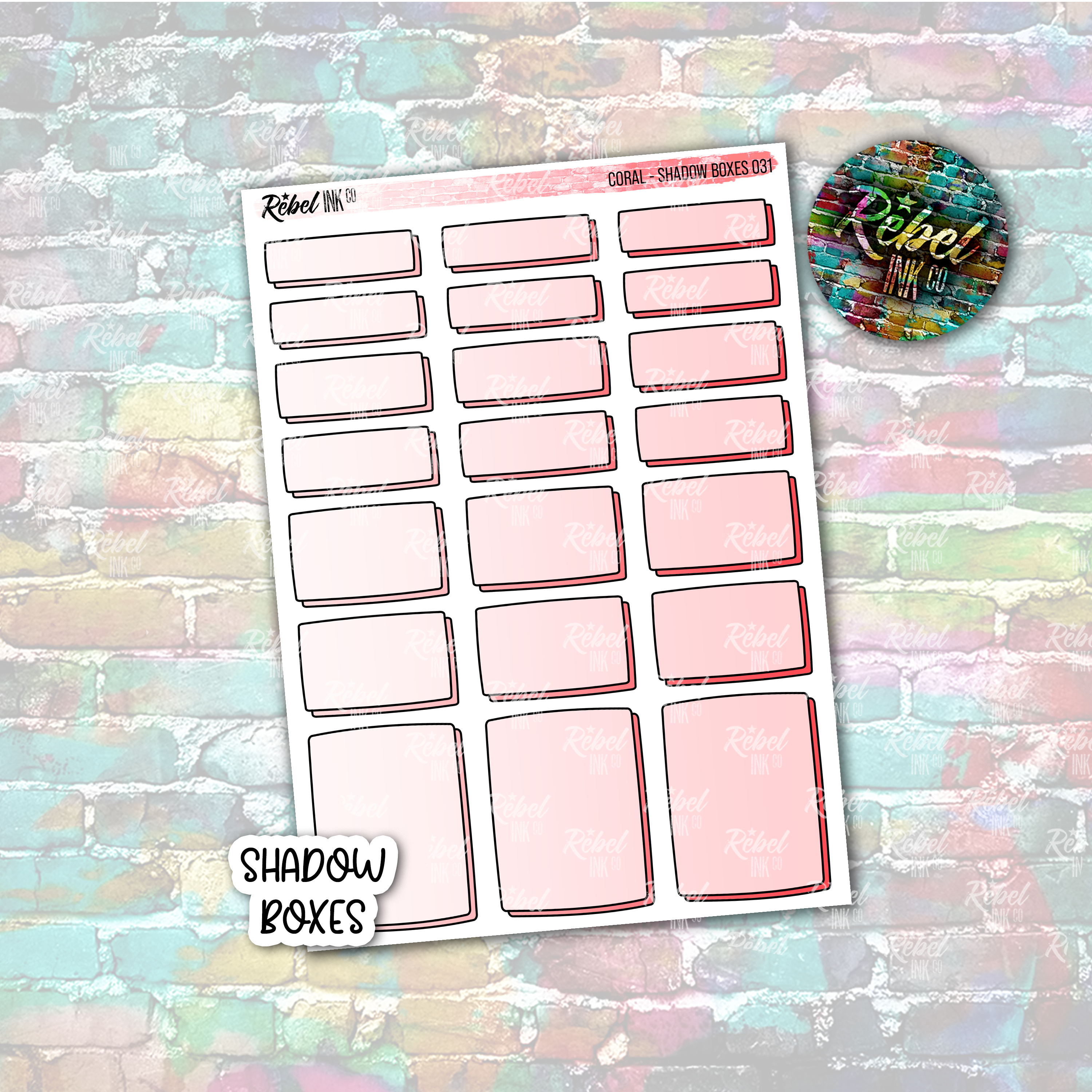 Coral - Shadow Boxes Standard Vertical – rebelinkco