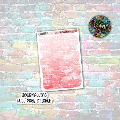 Coral - Journalling Full Page Sticker