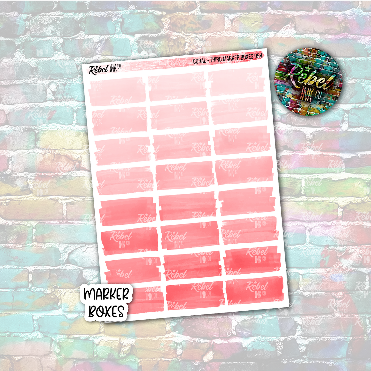 Coral - Marker Third Boxes – rebelinkco