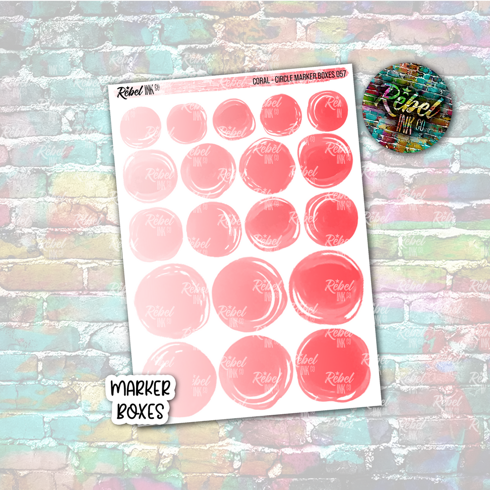 Coral - Marker Circle Boxes – rebelinkco