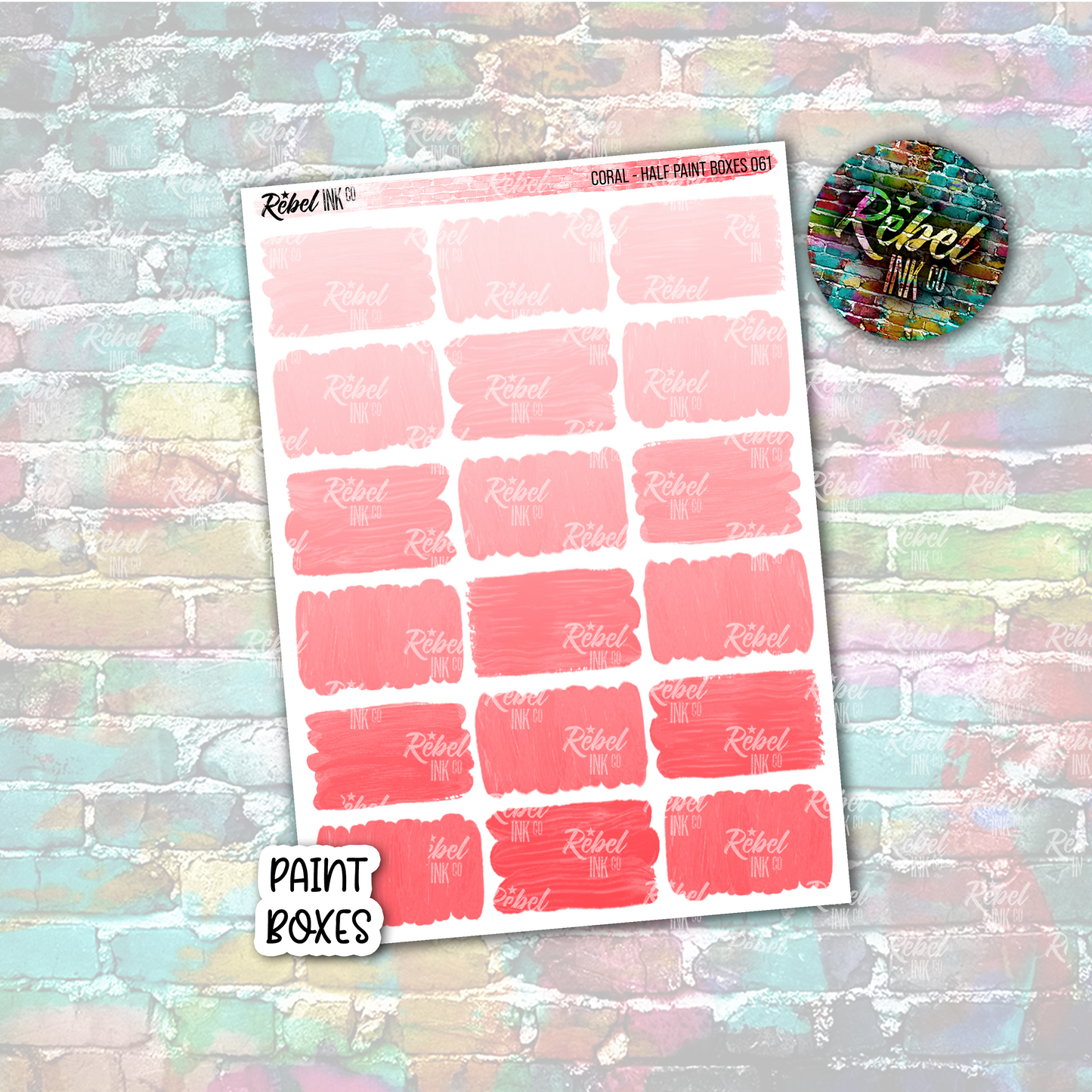Coral - Paint Half Boxes