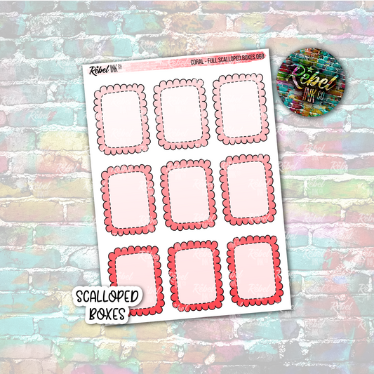 Coral - Scalloped Full Boxes