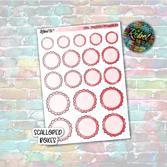 Coral - Scalloped Circle Boxes