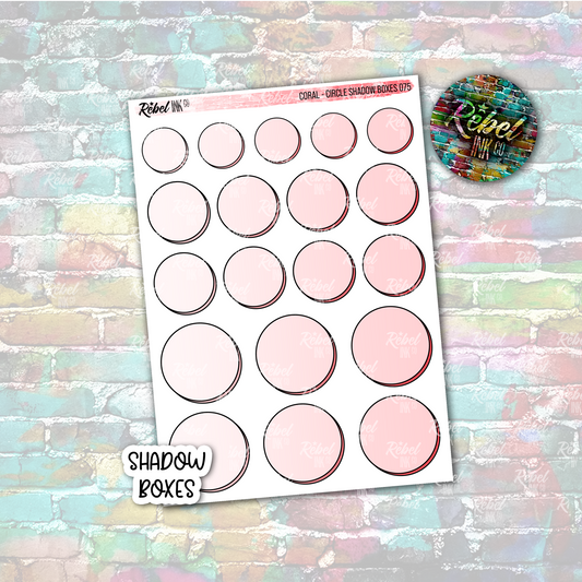 Coral - Shadow Circle Boxes