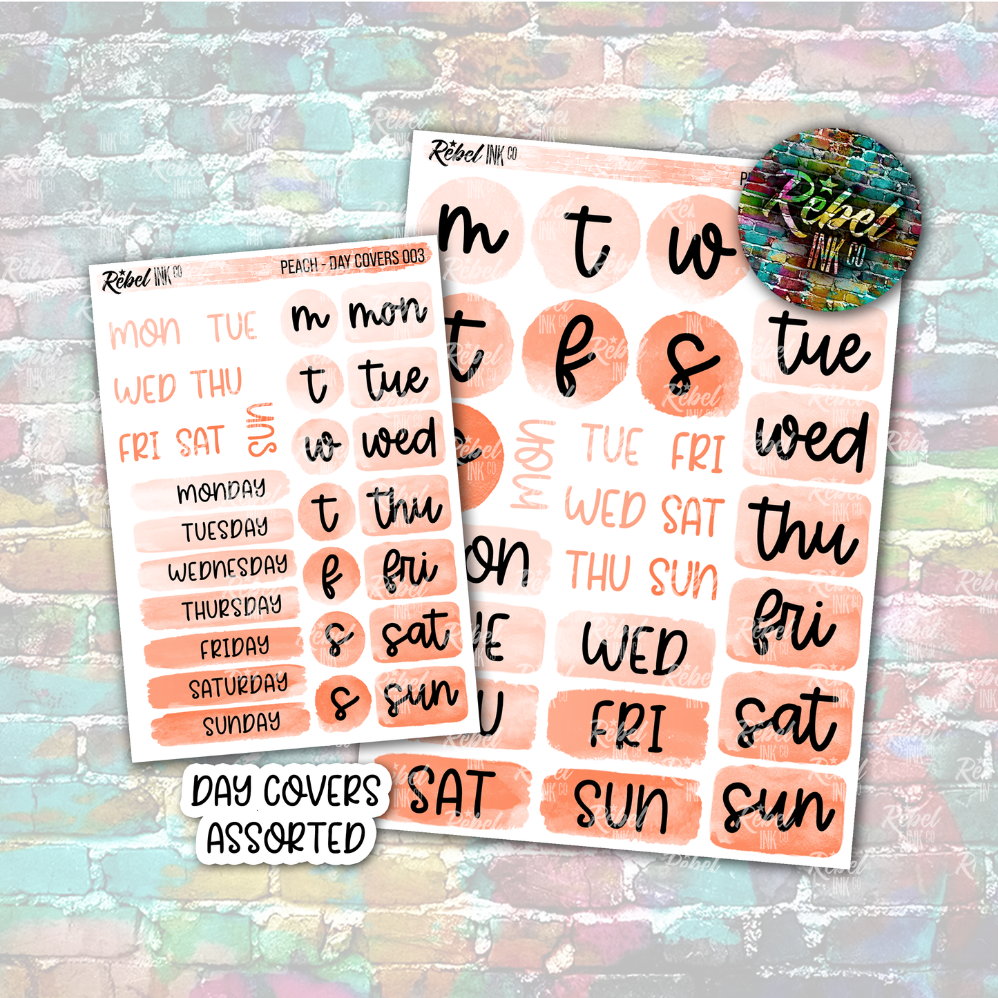 Peach - Day Covers Assorted