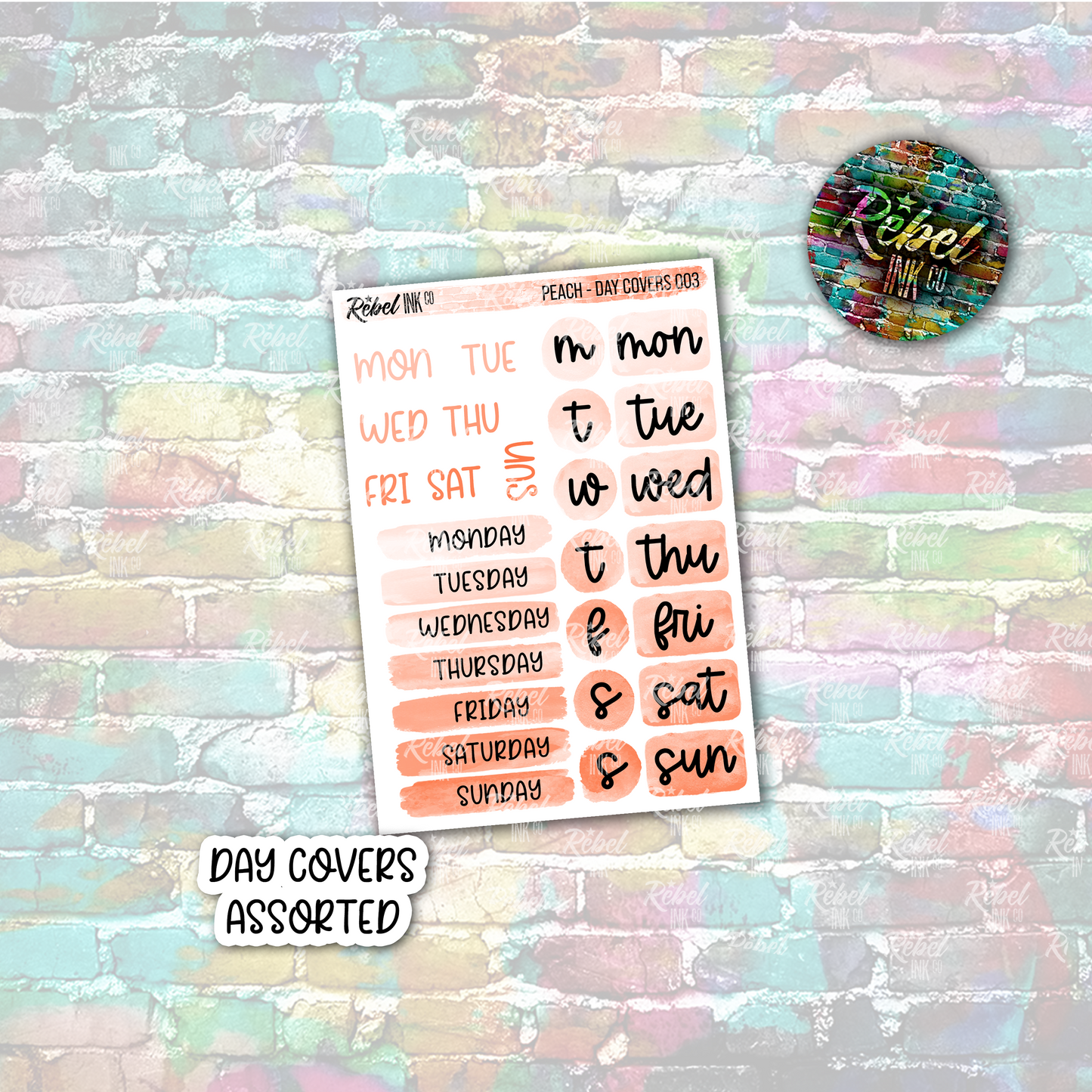 Peach - Day Covers Assorted