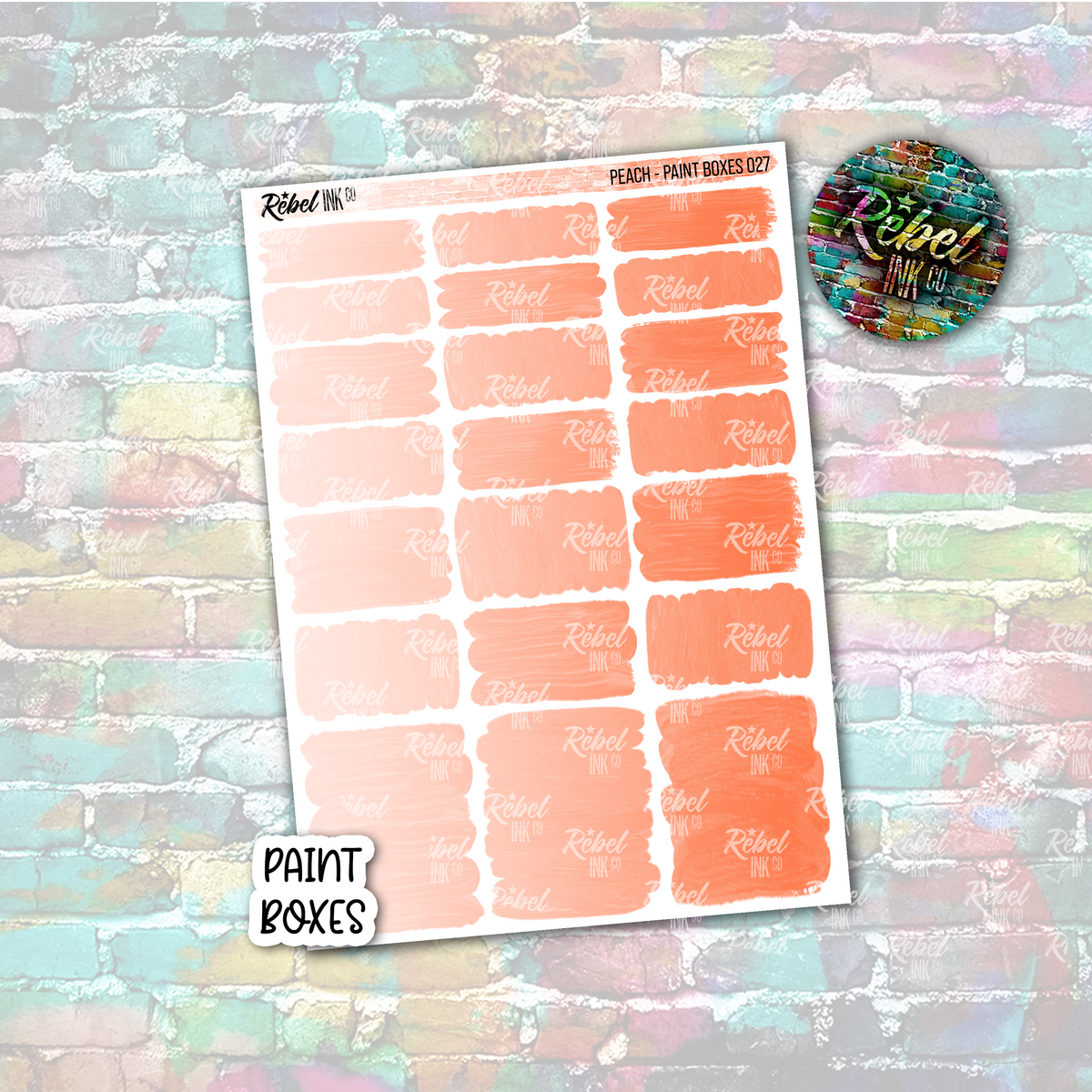 Peach - Paint Boxes Standard Vertical – rebelinkco