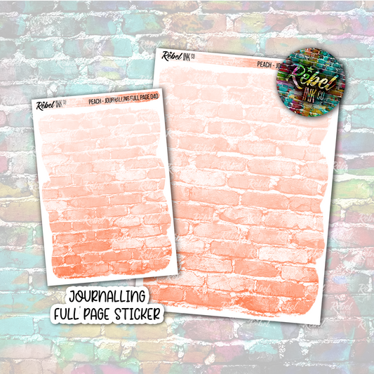 Peach - Journalling Full Page Sticker