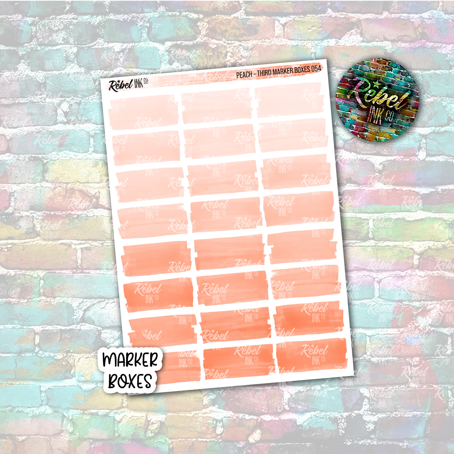 Peach - Marker Third Boxes