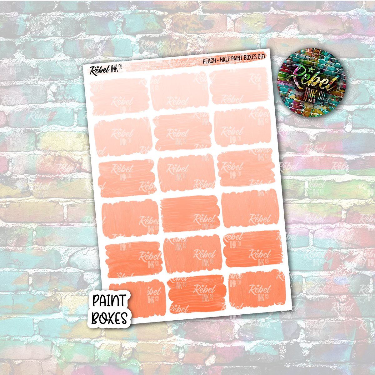 Peach - Paint Half Boxes – rebelinkco