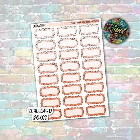 Peach - Scalloped Third Boxes