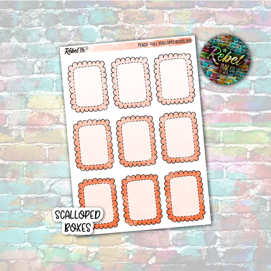 Peach - Scalloped Full Boxes