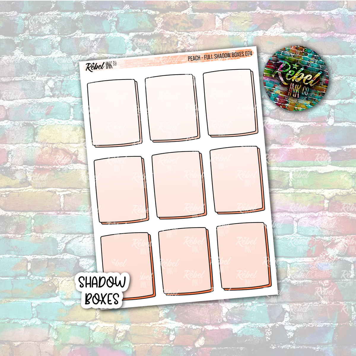 Peach - Shadow Full Boxes – rebelinkco