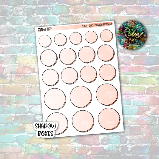 Peach - Shadow Circle Boxes