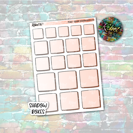 Peach - Shadow Square Boxes