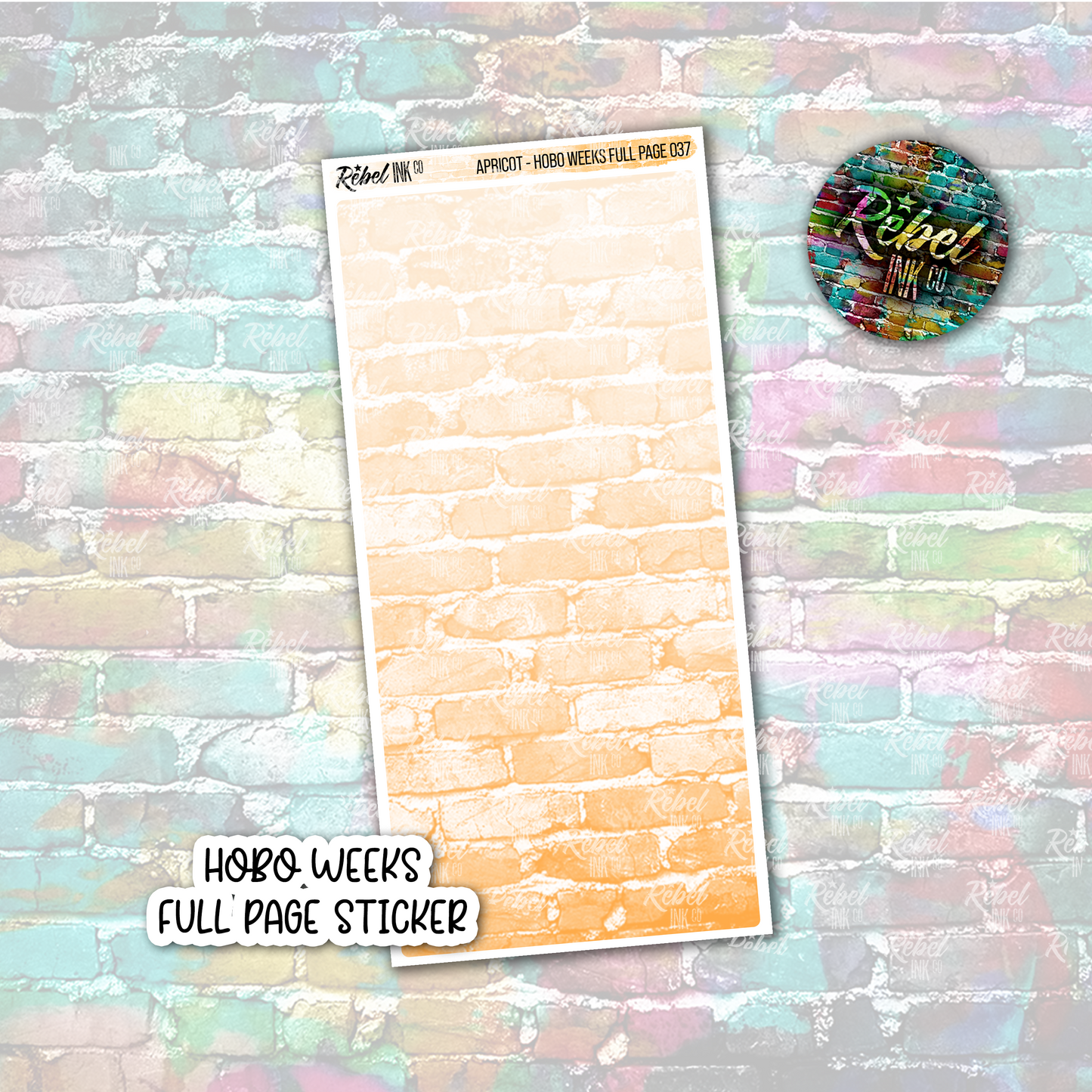 Apricot - Hobo Weeks Full Page Sticker