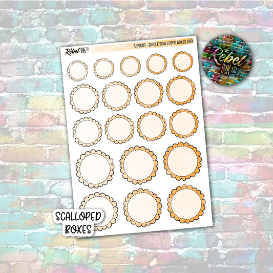 Apricot - Scalloped Circle Boxes