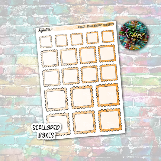Apricot - Scalloped Square Boxes