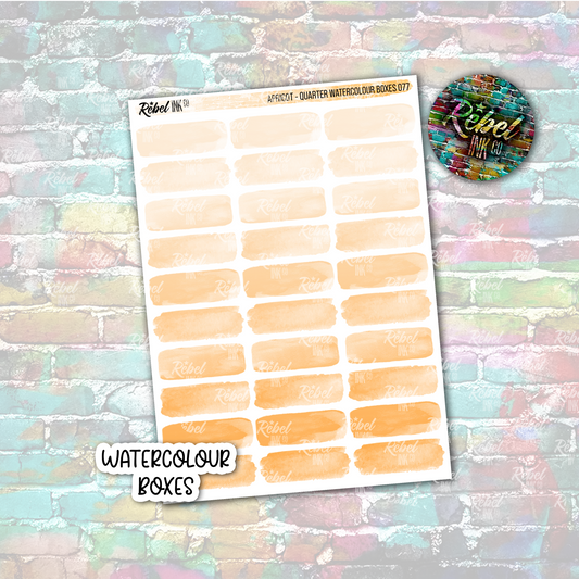 Apricot - Watercolour Quarter Boxes