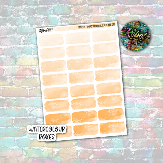 Apricot - Watercolour Third Boxes