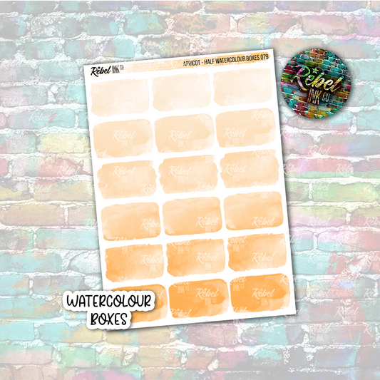 Apricot - Watercolour Half Boxes