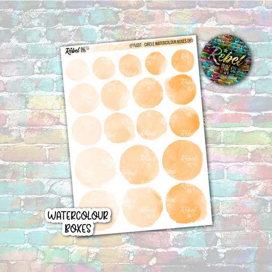 Apricot - Watercolour Circle Boxes