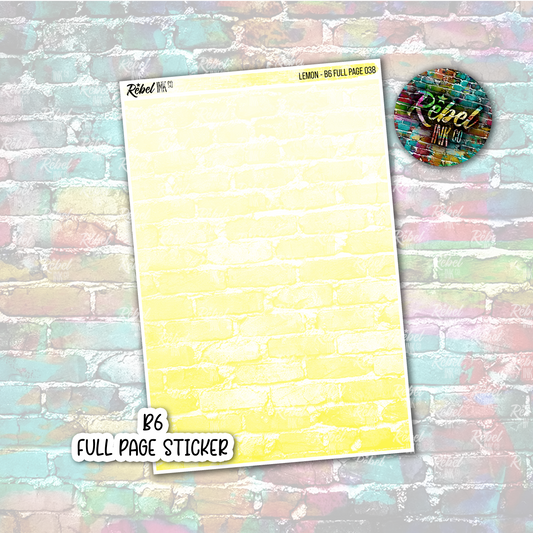 Lemon - B6 Full Page Sticker