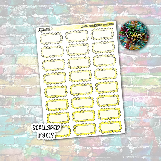 Lemon - Scalloped Third Boxes