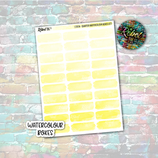 Lemon - Watercolour Quarter Boxes