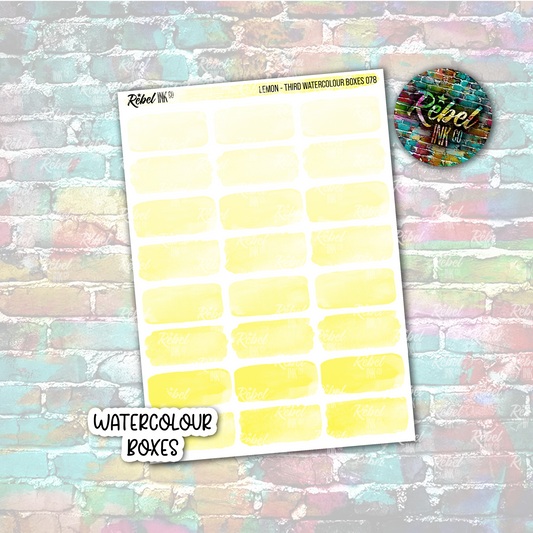 Lemon - Watercolour Third Boxes