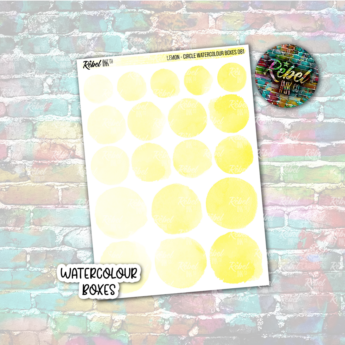 Lemon - Watercolour Circle Boxes – rebelinkco