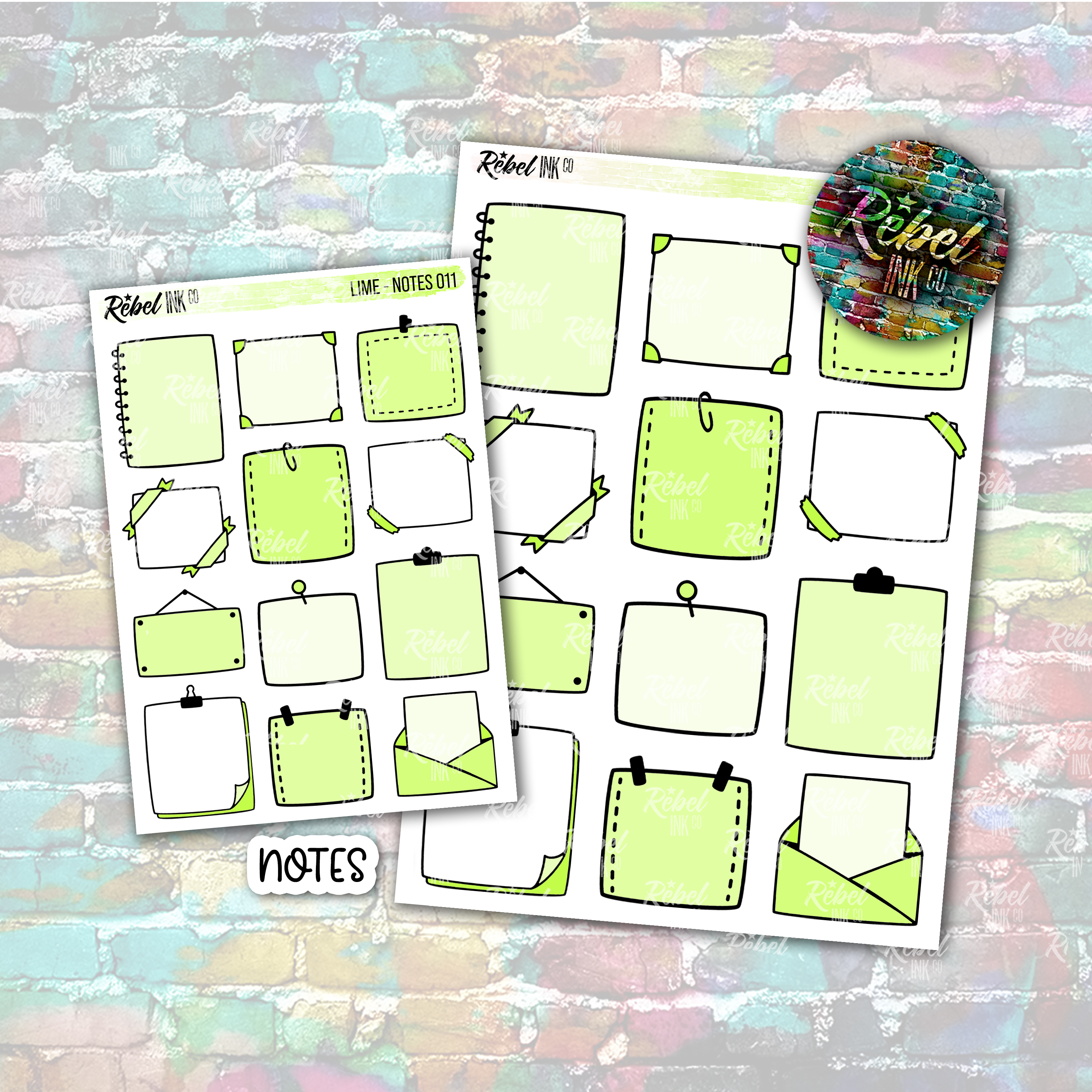 Lime - Note Boxes – rebelinkco