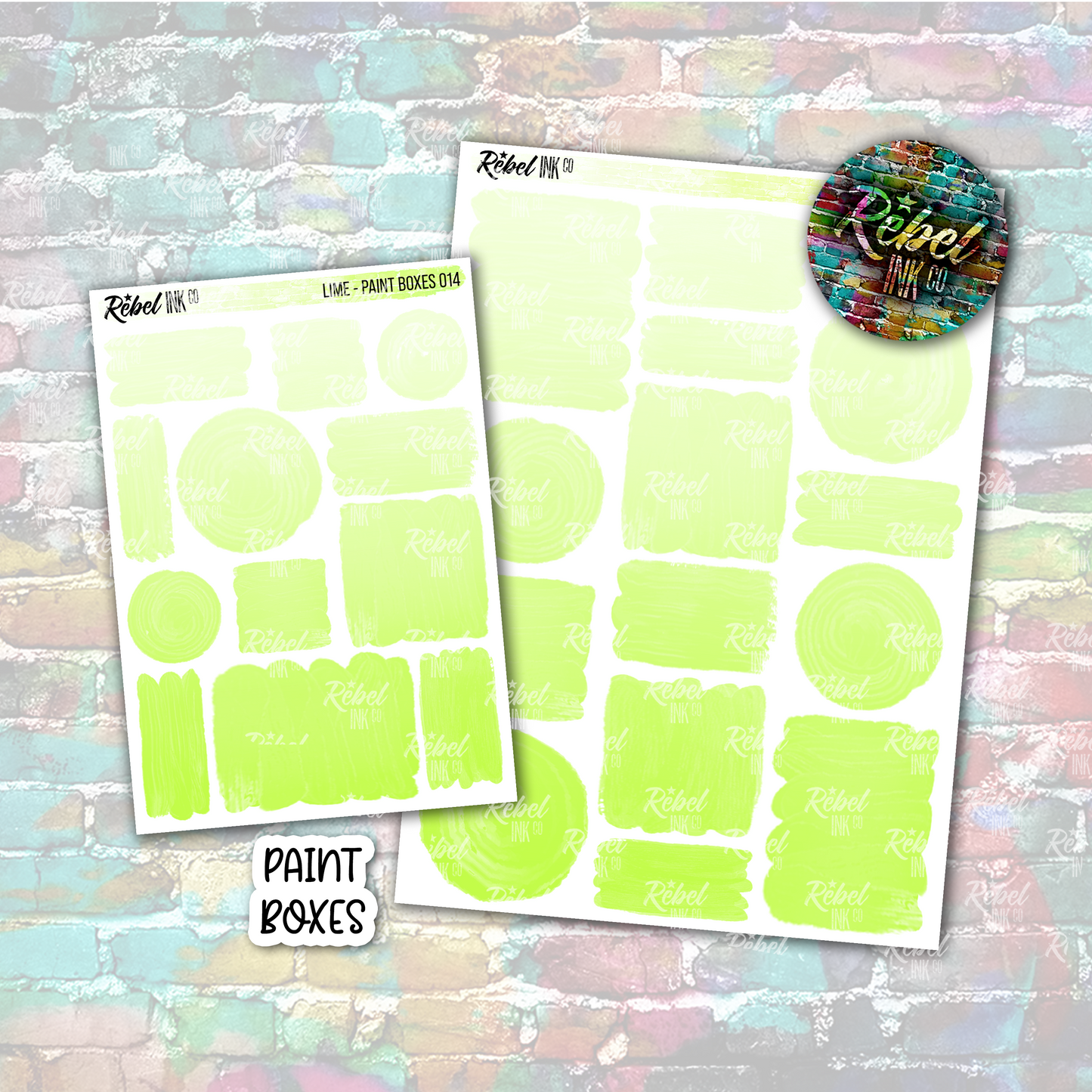 Lime - Paint Boxes Multi