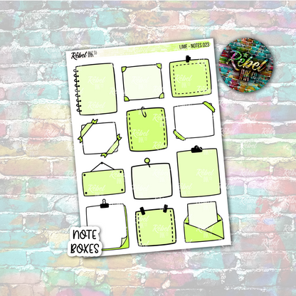 Lime - Note Boxes