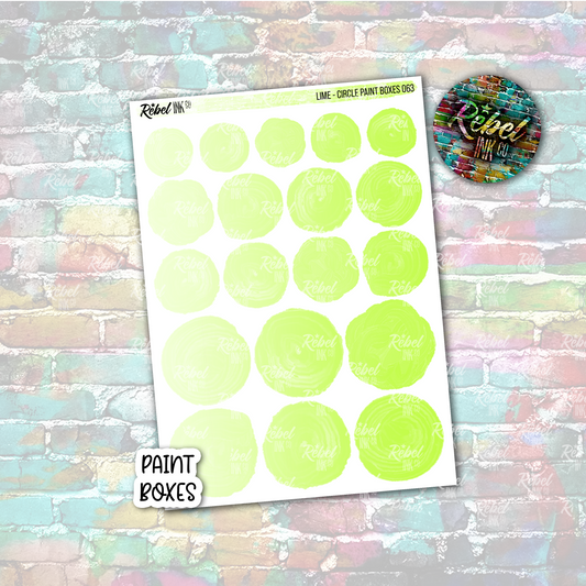 Lime - Paint Circle Boxes