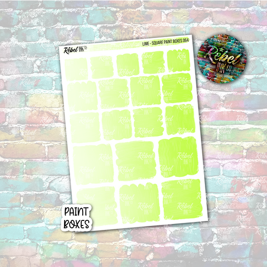 Lime - Paint Square Boxes
