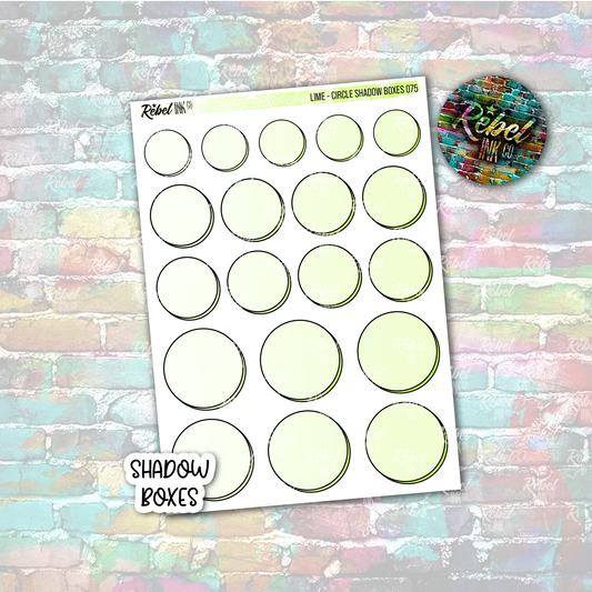 Lime - Shadow Circle Boxes