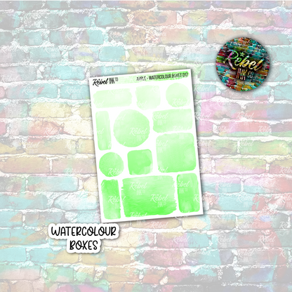Apple - Watercolour Boxes Multi