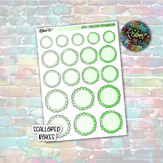 Apple - Scalloped Circle Boxes
