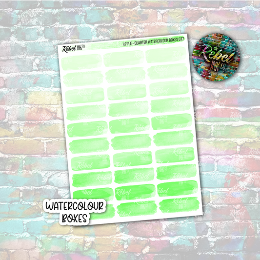 Apple - Watercolour Quarter Boxes