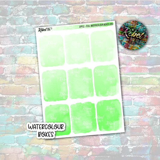 Apple - Watercolour Full Boxes