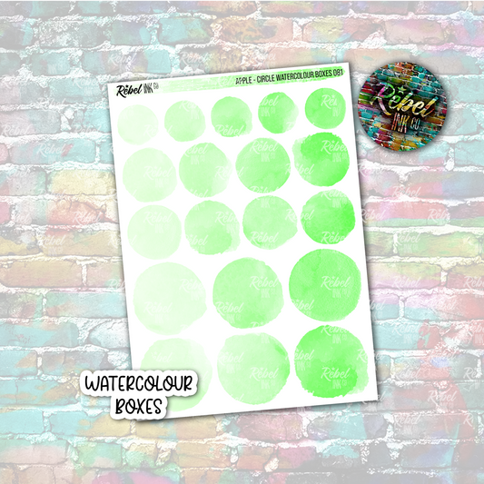 Apple - Watercolour Circle Boxes