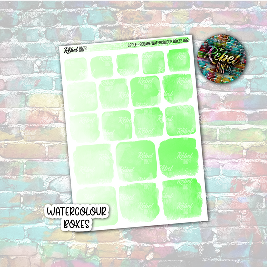 Apple - Watercolour Square Boxes