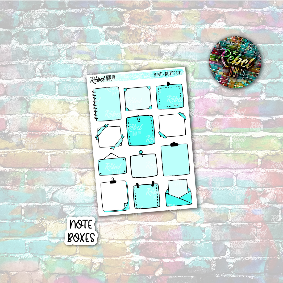 Note In Box Mint - Note Boxes – rebelinkco