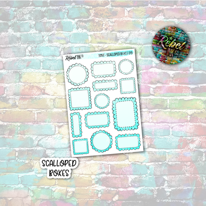 Mint - Scalloped Boxes Multi