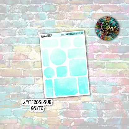 Mint - Watercolour Boxes Multi