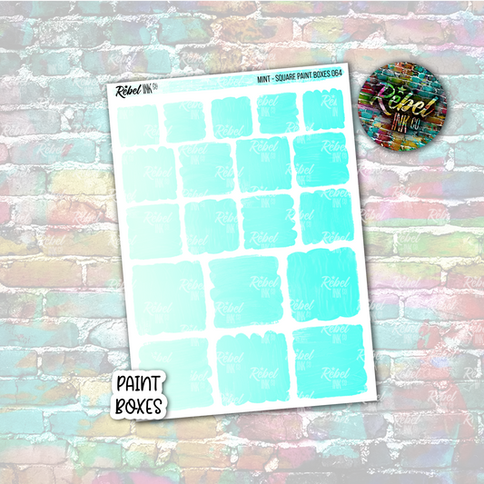 Mint - Paint Square Boxes