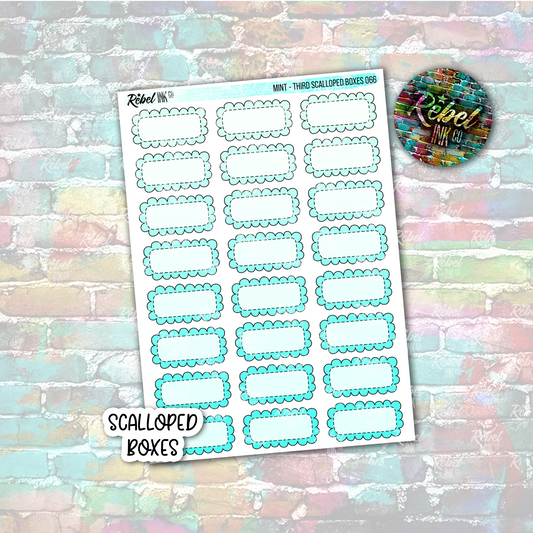 Mint - Scalloped Third Boxes